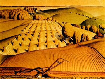 Grant Wood Young Com Sweden oil painting art